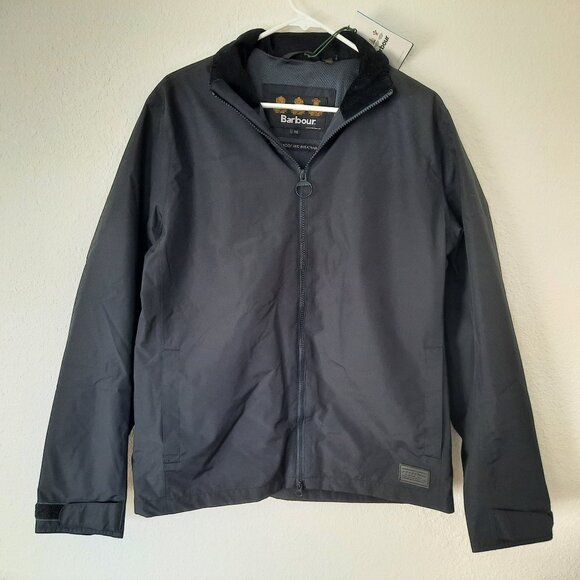NWT Barbour Jacket Mens M Black  Waterproof Breathable - Picture 1 of 12